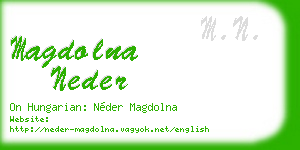 magdolna neder business card