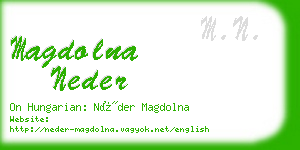 magdolna neder business card